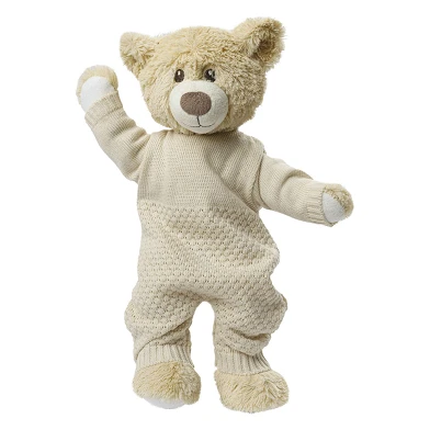 Salopette en tricot pour poupées écru, 35-45 cm