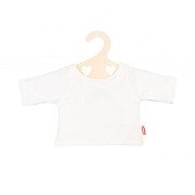 Puppen-T-Shirt weiß auf Kleiderbügel, Größe 35-45 cm