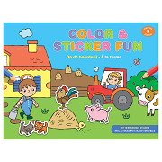 Kleur- en Stickerboek - Op de Boerderij