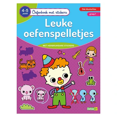 Oefenboek met Stickers - Leuke Oefenspelletjes (4-5 jaar)