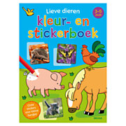 Lieve Dieren Kleur- en Stickerboek