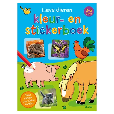 Lieve Dieren Kleur- en Stickerboek
