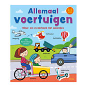 Mal- und Stickerbuch mit Wörtern Alle Fahrzeuge (3-5)