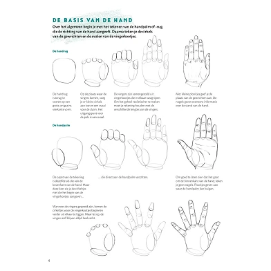 Stap voor Stap Handen en Voeten Leren Tekenen Hobbyboek