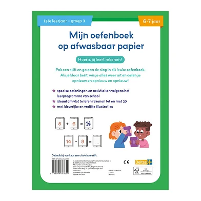 Oefenboek Afwasbaar Papier Ik Leer Al Rekenen (6-7 j.)