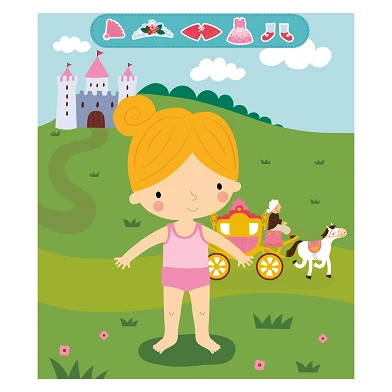 Autocollants Petite Princesse Fun - Livre d'autocollants pour poupées habillées