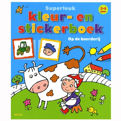 Superleuk Kleur- en Stickerboek op de Boerderij