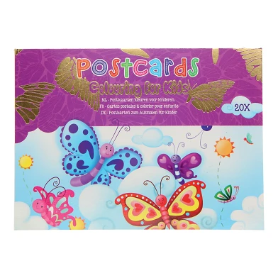 Postkaarten Kleuren voor Kids - Vlinders
