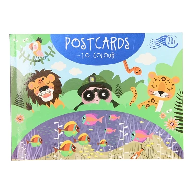 Postkaarten Kleuren voor Kids - Dieren