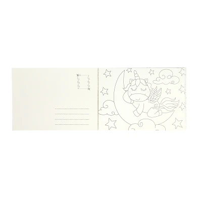 Cartes postales à colorier pour enfants - Licorne