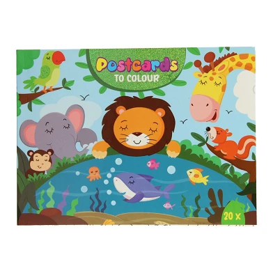 Cartes postales à colorier pour les enfants - Zoo