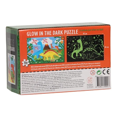 Puzzle Glow in the Dark - Dinos, 100 Teile.