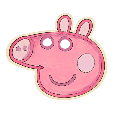 Malen Sie Ihre eigene hölzerne Peppa Pig -Maske