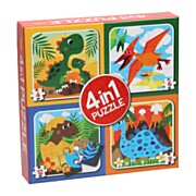 4-in-1-Puzzle - Dinosaurier