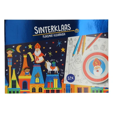 Sets de table Livre de coloriage Sinterklaas, 12 pcs.