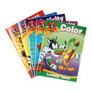 Boîte de livre de coloriage Looney Tunes avec crayons de couleur