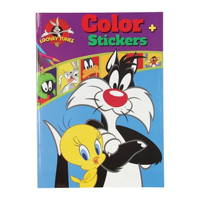 Warner Bros Livre de coloriage couleur Looney Tunes avec autocollants