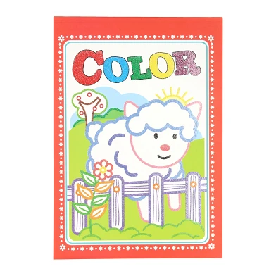 Malbuch mit glitzernden Farben