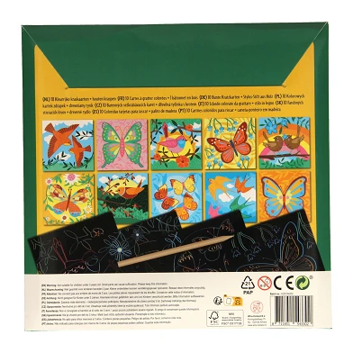 Rubbelkarten – Vögel und Schmetterlinge, 10 Blatt