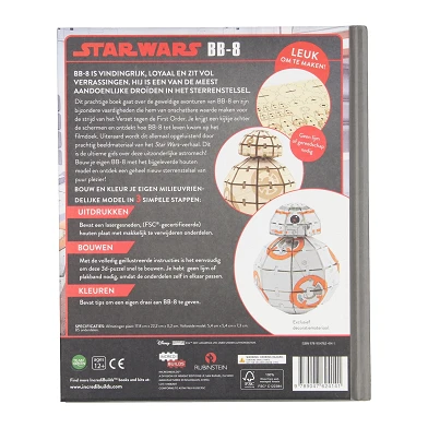 Livre de luxe Star Wars BB-8 avec modèle de construction en bois