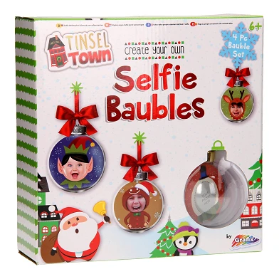 Maak je eigen Selfie Kerstballen, 4st