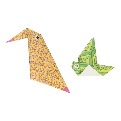 Oiseaux pliants en origami