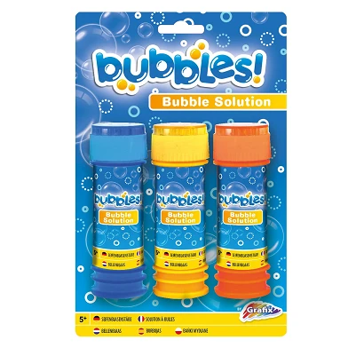 Soufflage de bulles, 3 pots sur carte
