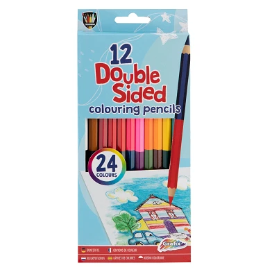 Crayons de couleur Double face, 12 pcs.