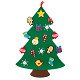 XMAS Kerstboom Vilt met 17 Ornamenten, 72cm
