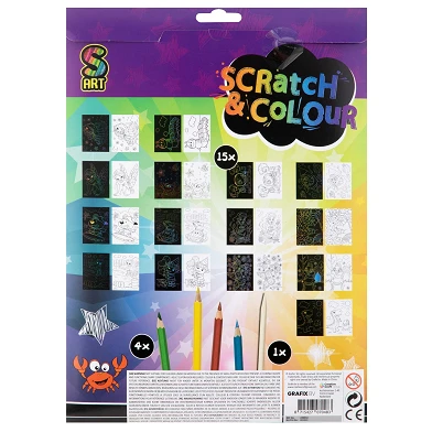 Bastelset Scratch and Colors A4