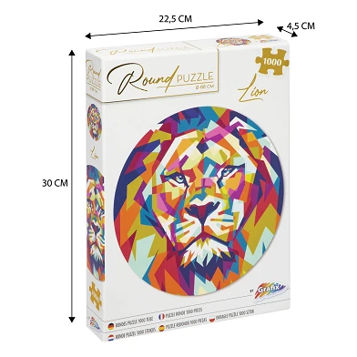 Puzzle rond Lion, 1000 pièces.