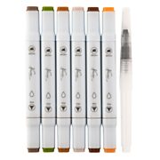 Nassau Watercolour Marker Set Dual Tip, 6tlg. - Erdfarben