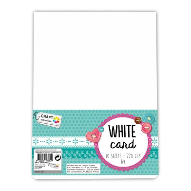 Bastelkarton Weiß A4, 10 Blatt