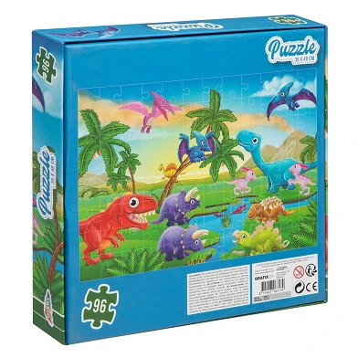 Puzzle Monde Dino, 96 pièces.