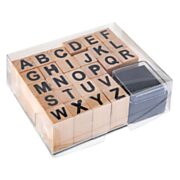 Stempelset aus Holz - Alphabet, 27tlg.
