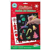 Scratchkunst Regenboog Kerst A5