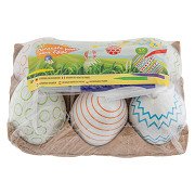 Paaseieren Kleuren met Stiften, 6st.
