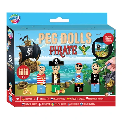Ensemble d'artisanat de marionnettes à cône en bois - Pirate