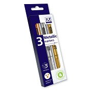 Metallmarker, 3 Stück.