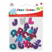 Buchstaben- und Zahlen-Schaumstoff-Sticker Glitter