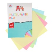Bastelpapier A4 Pastell, 40 Blatt