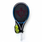 Tennisschläger mit Hülle und 2 Bällen – Blau
