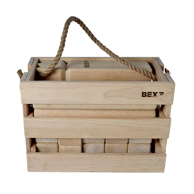 Kubb dans une boîte en bois