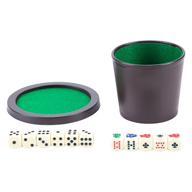Coupe de poker avec couvercle et dés