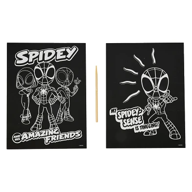 Spiderman Scratch Art, 2 Stück.