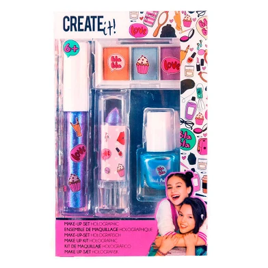 Create It! Set de maquillage de beauté holographique, 4 pcs.
