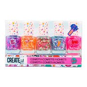 Create It! Nagellak Confetti, 5st.