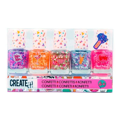 Create It! Confettis de beauté, 5 pièces.