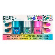 Create it! Beauty Nagellak Glitter, 3st.