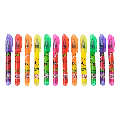 Mini stylos gel Fruity Squad avec parfum, 12 pièces.